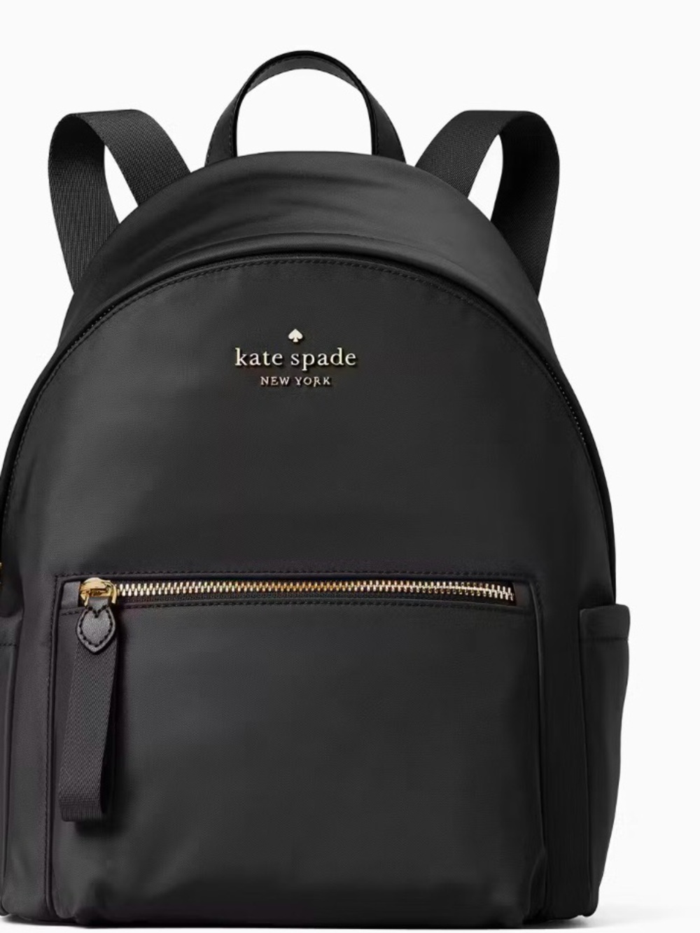 kate spade Black Leather Mini Backpack with Gold Hardware
